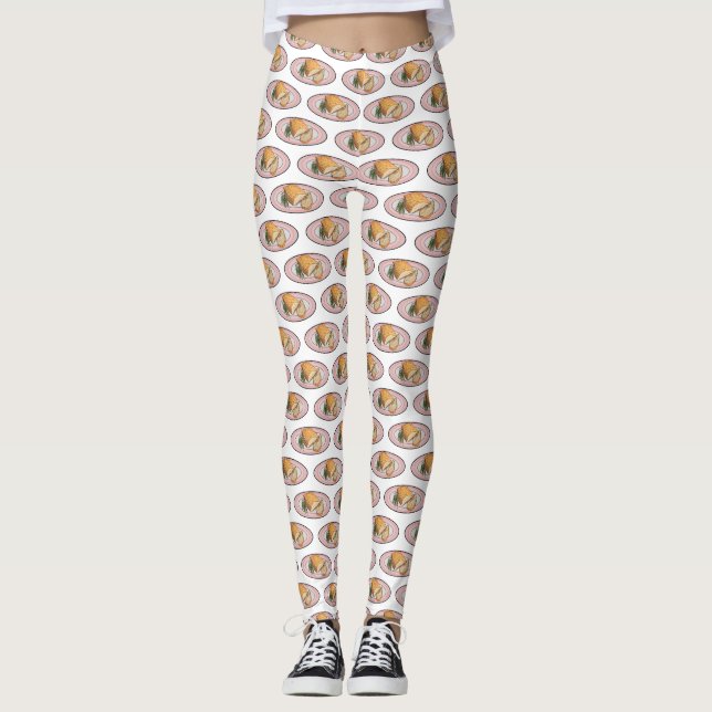 Tecknad av rast gris: leggings (Framsida)