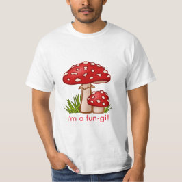 Tecknad av Red Mushroom-meddelande T Shirt