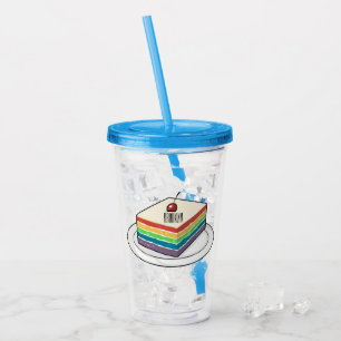 Tecknad av regnbåge take away mugg
