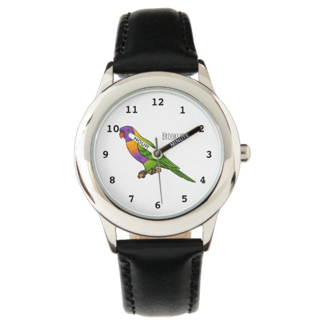 Tecknad av regnbågsfågel armbandsur (Framsida)