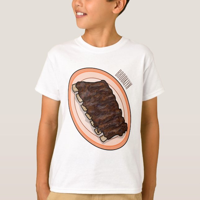 tecknad av revben från kort t shirt (Framsida)