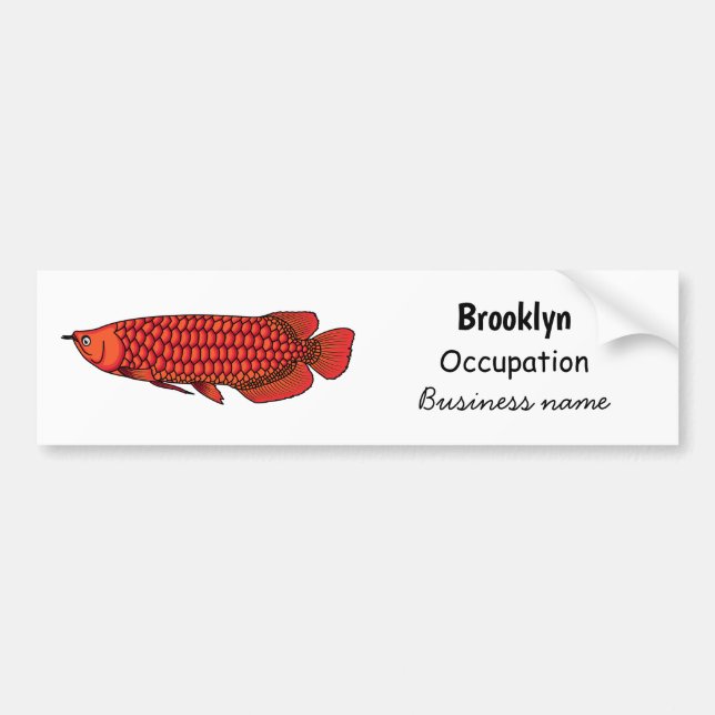 Tecknad av rödakanas fisk bildekal (Framsidan)