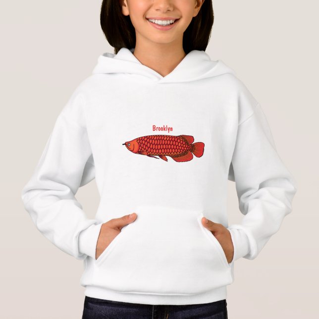 Tecknad av rödakanas fisk t shirt (Framsida)