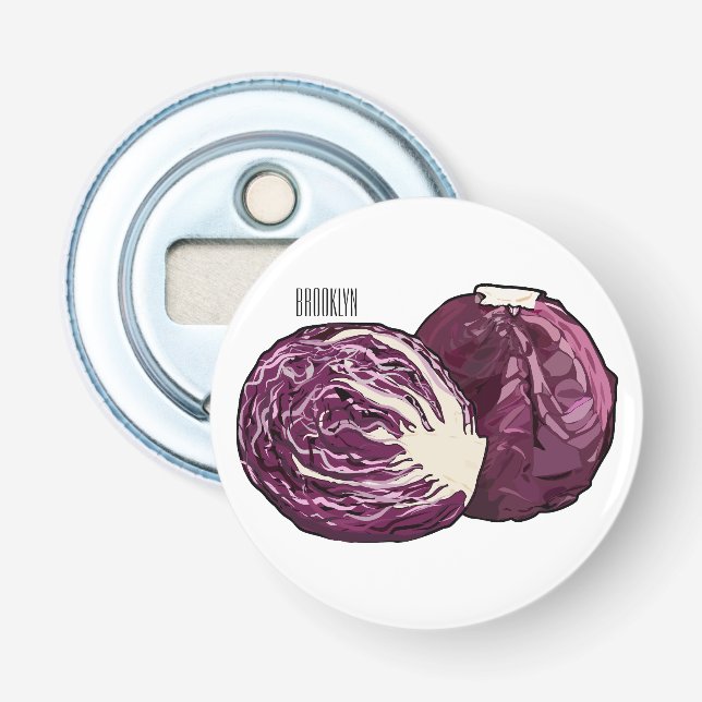 Tecknad av rödkål flasköppnare (Framsidan)