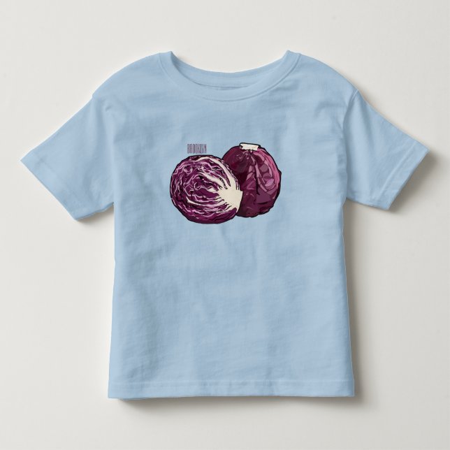 Tecknad av rödkål t shirt (Framsida)