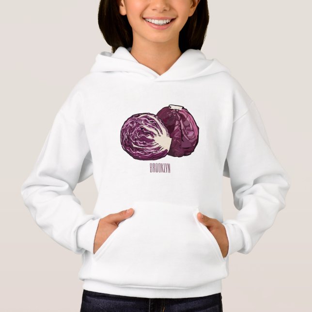 Tecknad av rödkål t shirt (Framsida)