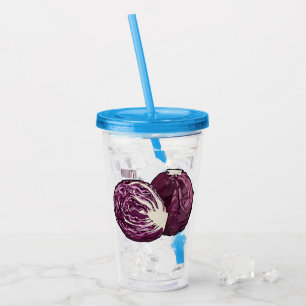 Tecknad av rödkål take away mugg