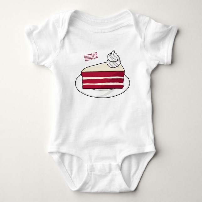 Tecknad av rödsammetstårta t shirt (Framsida)