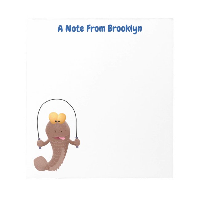 Tecknad av rödskippsfisk anteckningsblock (Framsida)