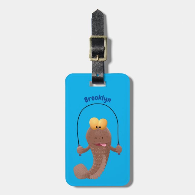 Tecknad av rödskippsfisk bagagebricka (Vertikal Framsida)