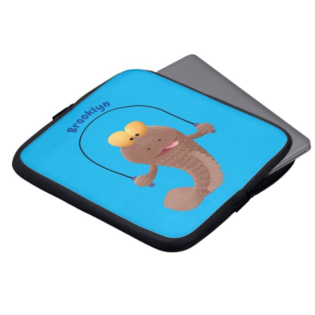 Tecknad av rödskippsfisk laptop fodral (Framsida topp)