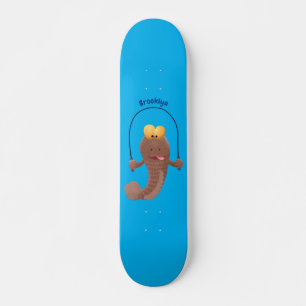 Tecknad av rödskippsfisk mini skateboard bräda 18,5 cm