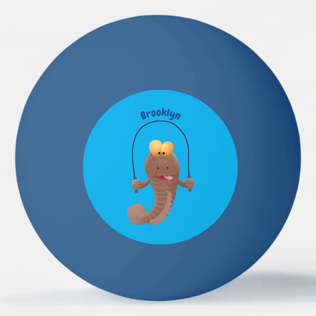 Tecknad av rödskippsfisk pingisboll (Framsidan)