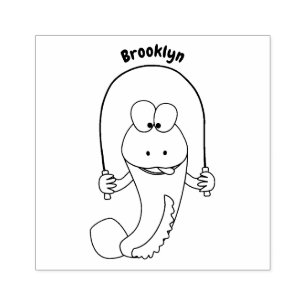 Tecknad av rödskippsfisk stämpel