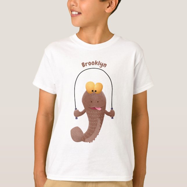 Tecknad av rödskippsfisk t shirt (Framsida)