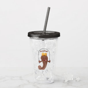 Tecknad av rödskippsfisk take away mugg