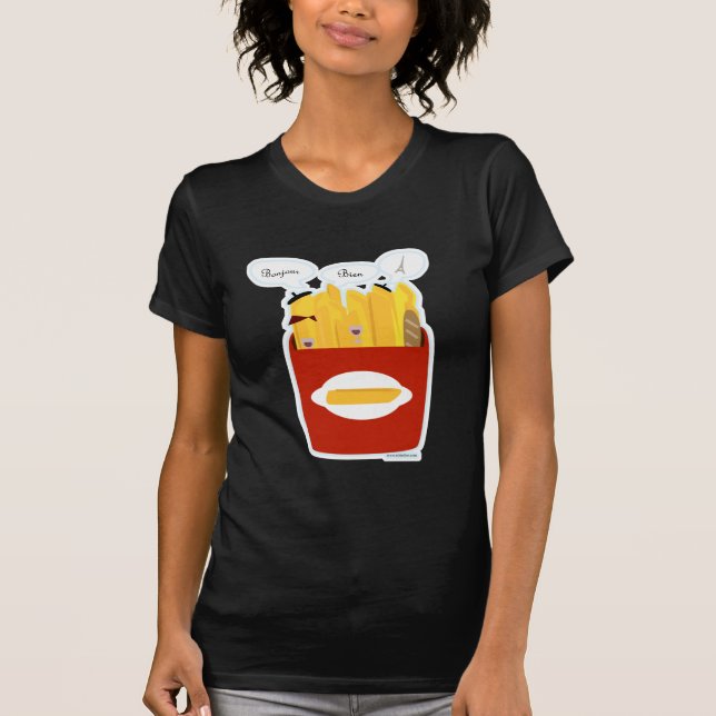 Tecknad av Roligt av Cute Fransk Fries Tee Shirt (Framsida)