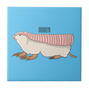 tecknad av rosa Fairy armadillo illustration Kakelplatta