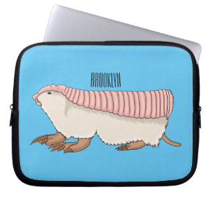 tecknad av rosa Fairy armadillo illustration Laptop Fodral