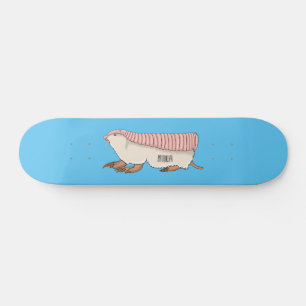 tecknad av rosa Fairy armadillo illustration Mini Skateboard Bräda 18,5 Cm