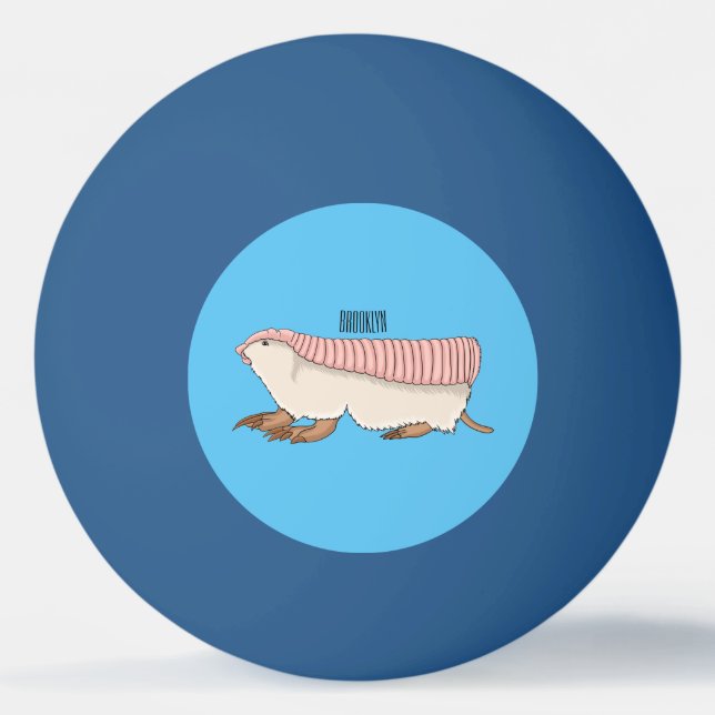 tecknad av rosa Fairy armadillo  illustration Pingisboll (Framsidan)