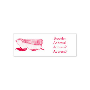 tecknad av rosa Fairy armadillo  illustration Självfärgande Stämpel