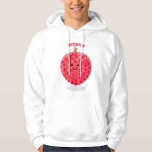 Tecknad av rosa-lyktfärg hoodie