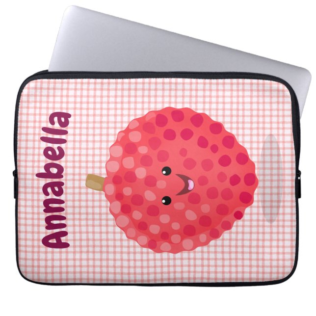 Tecknad av rosa-lyktfärg laptop fodral (Framsidan)