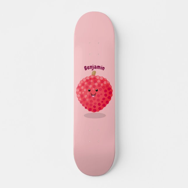 Tecknad av rosa-lyktfärg mini skateboard bräda 18,5 cm (Framsida)
