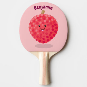 Tecknad av rosa-lyktfärg pingisracket