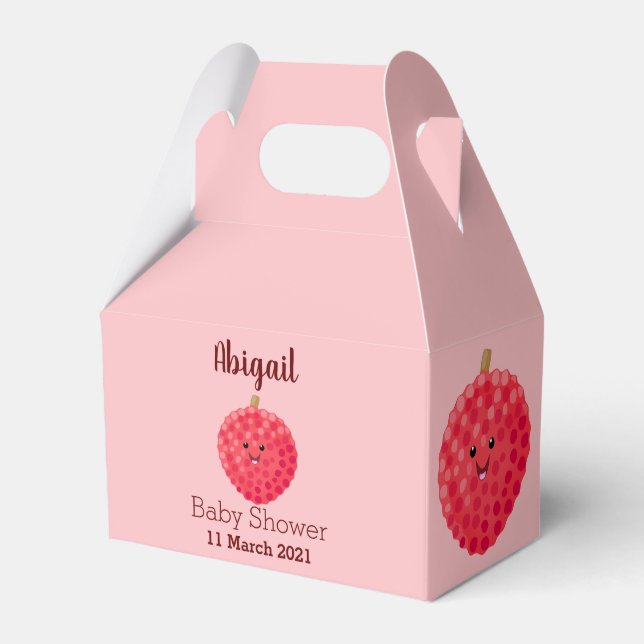 Tecknad av rosa-lyktfärg presentaskar (Framsidan Sidan)