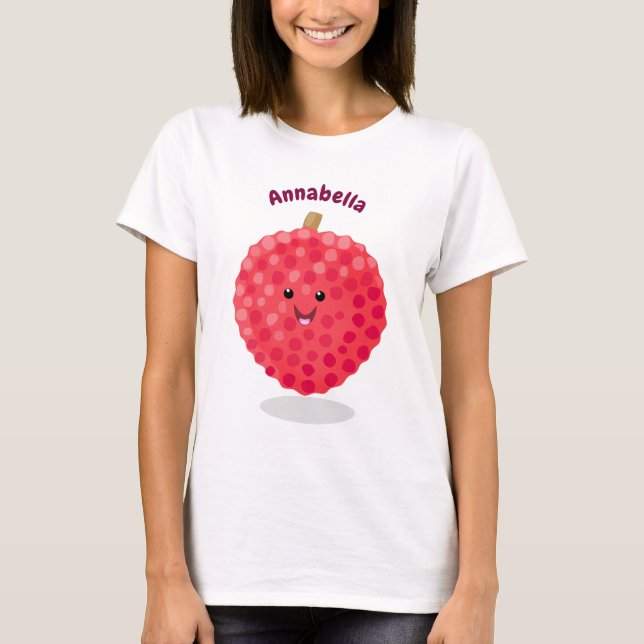 Tecknad av rosa-lyktfärg t shirt (Framsida)