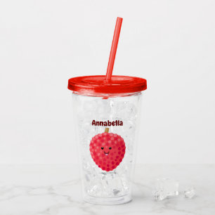 Tecknad av rosa-lyktfärg take away mugg