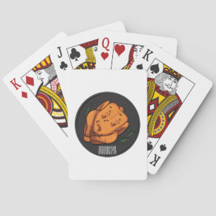 Tecknad av rostade kycklingar casinokort