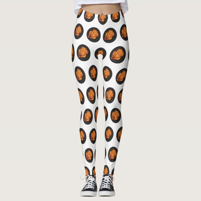 Tecknad av rostade kycklingar leggings (Framsida)