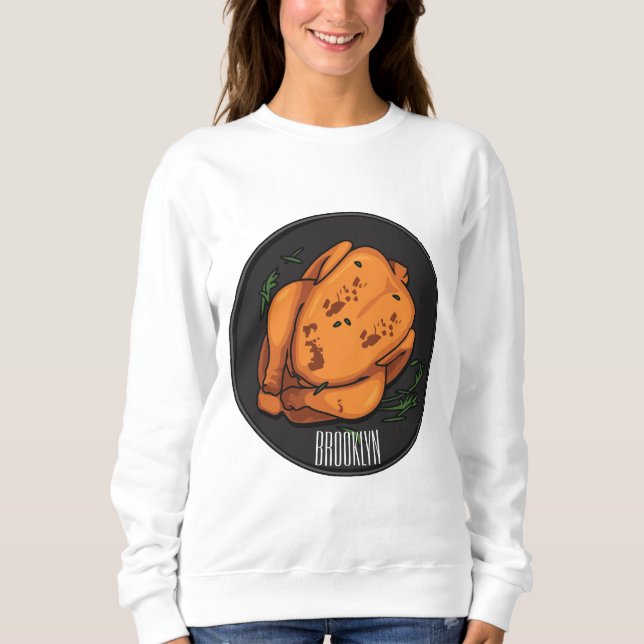 Tecknad av rostade kycklingar t shirt (Framsida)
