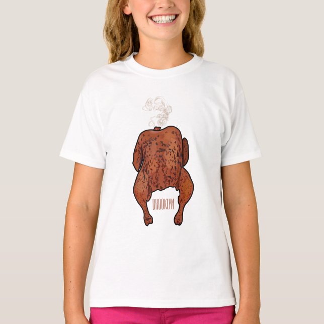 Tecknad av rostade kycklingar t shirt (Framsida)