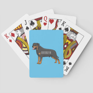 Tecknad av Rottweiler-hund Casinokort