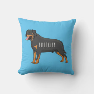 Tecknad av Rottweiler-hund Kudde