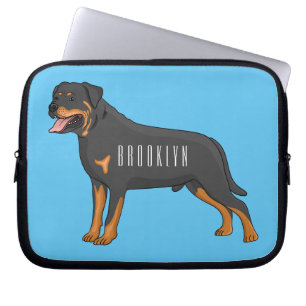 Tecknad av Rottweiler-hund Laptop Fodral