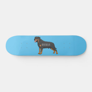 Tecknad av Rottweiler-hund Mini Skateboard Bräda 18,5 Cm