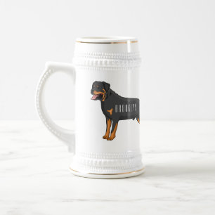Tecknad av Rottweiler-hund Sejdel
