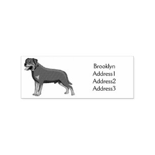 Tecknad av Rottweiler-hund Stämpel