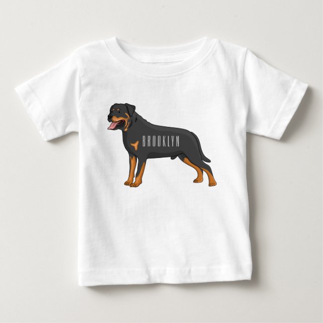 Tecknad av Rottweiler-hund T Shirt (Framsida)