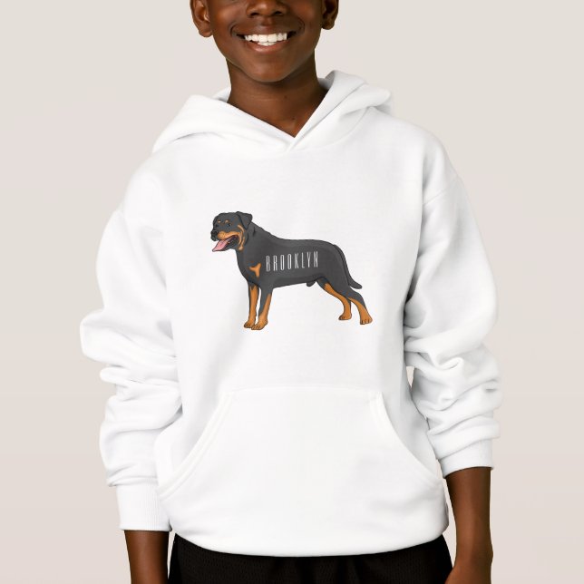 Tecknad av Rottweiler-hund T Shirt (Framsida)