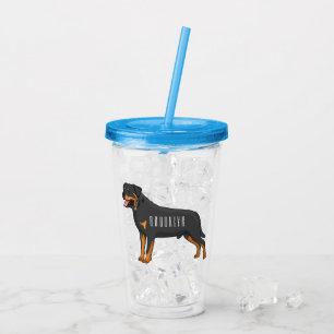 Tecknad av Rottweiler-hund Take Away Mugg