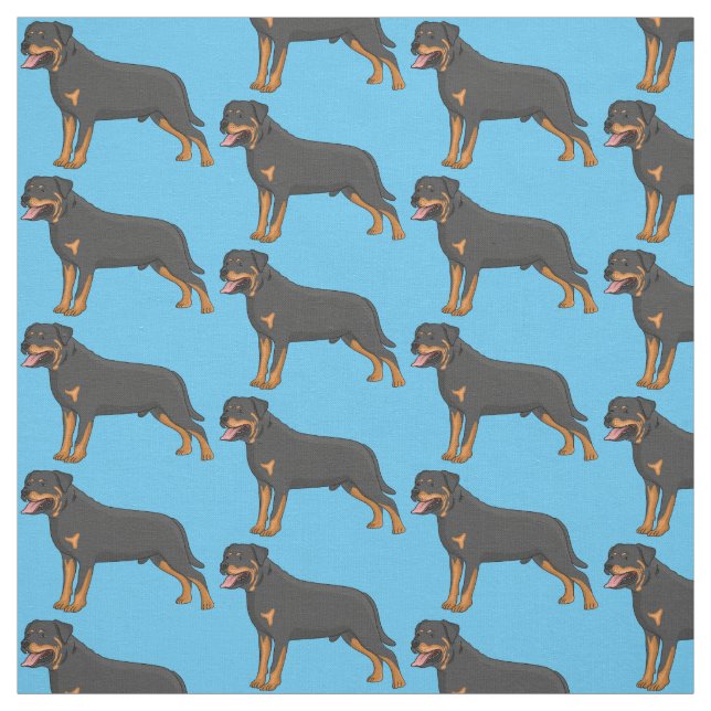 Tecknad av Rottweiler-hund Tyg (Provkarta)