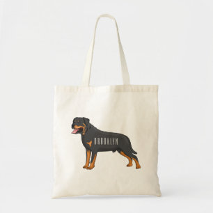 Tecknad av Rottweiler-hund Tygkasse