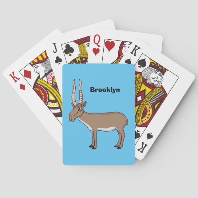 Tecknad av Saiga antelope Casinokort (Baksidan)