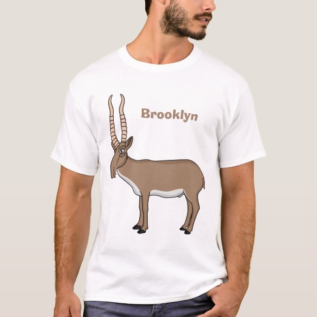 Tecknad av Saiga antelope T Shirt (Framsida)